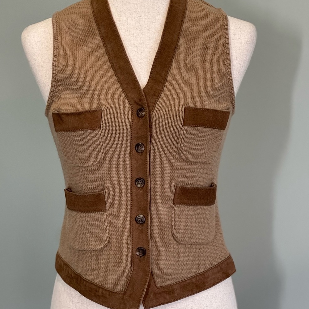Ralph Lauren Purple Label-Cashmere Brown Suede old money, equestrian size small - Picture 13 of 17